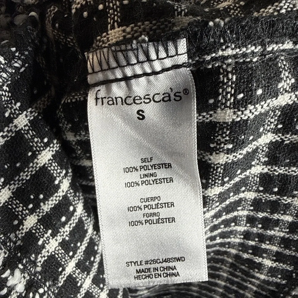 Miami Black & White Sheath Mini Dress WMN Small Y2K Preppy City Girl Tweed NWT - Picture 11 of 14